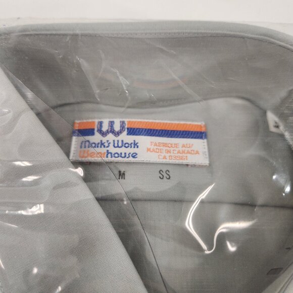 Vintage Marks Work Wearhouse Mens Medium Short Sleeve Gray Shirt New Old Stock - Picture 3 of 8